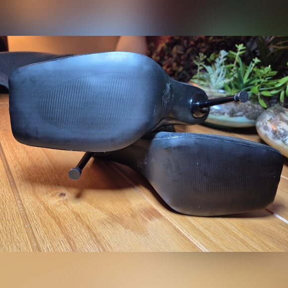 BFly LA Black Sheer Knee-High Stiletto Boots - Size 40 (US 9) - Picture 4 of 5